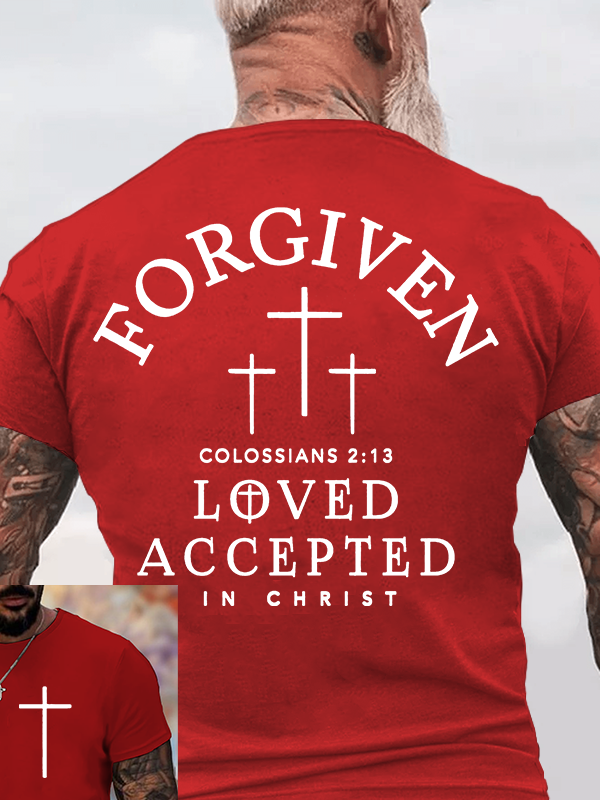 Forgiven Jesus God Christian Cotton T-Shirt