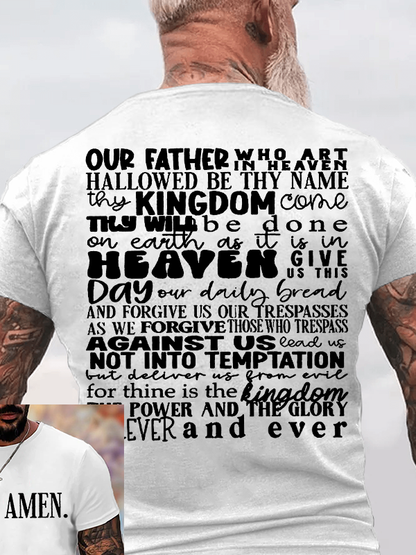 Amen Jesus God Christian Cotton T-Shirt