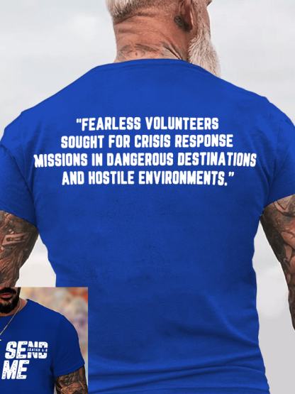 SEND ME - Isaiah 6:8 Jesus God Christian Cotton T-Shirt