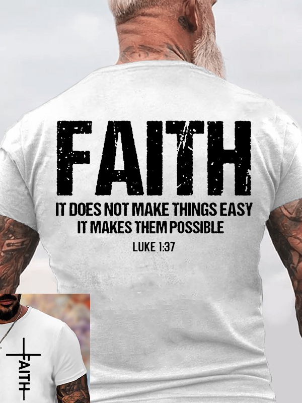 Faith Jesus God Christian Cotton T-Shirt