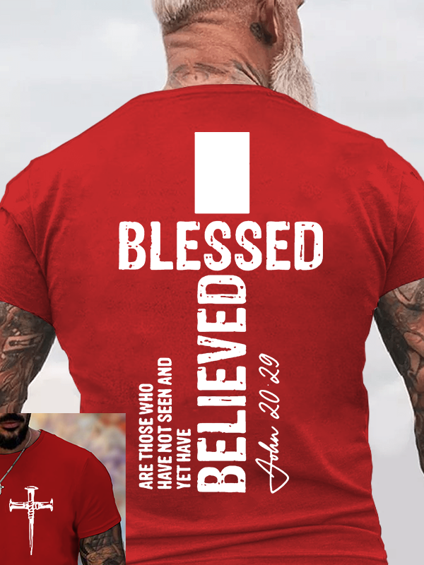 Blessed Jesus God Christian Cotton T-Shirt