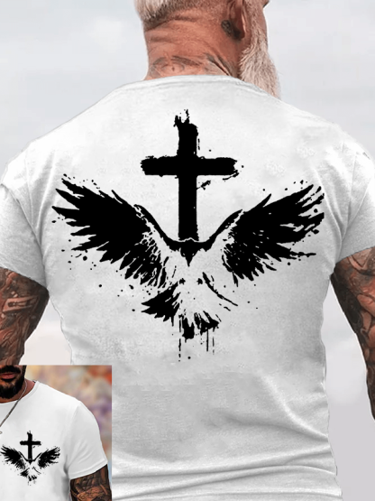 The Jesus Eagle Jesus God Christian Cotton T-Shirt