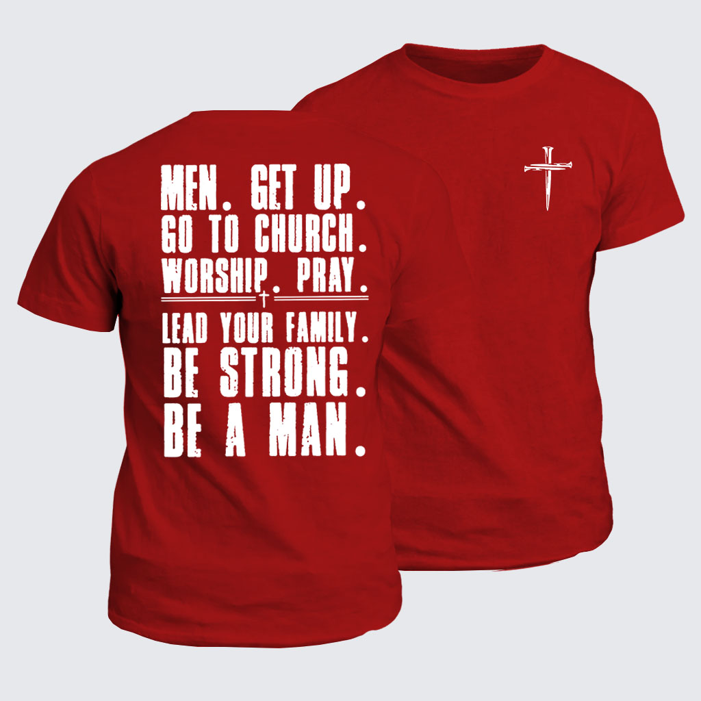Classic Cotton Tee -  Pray Worship Lead Your Family