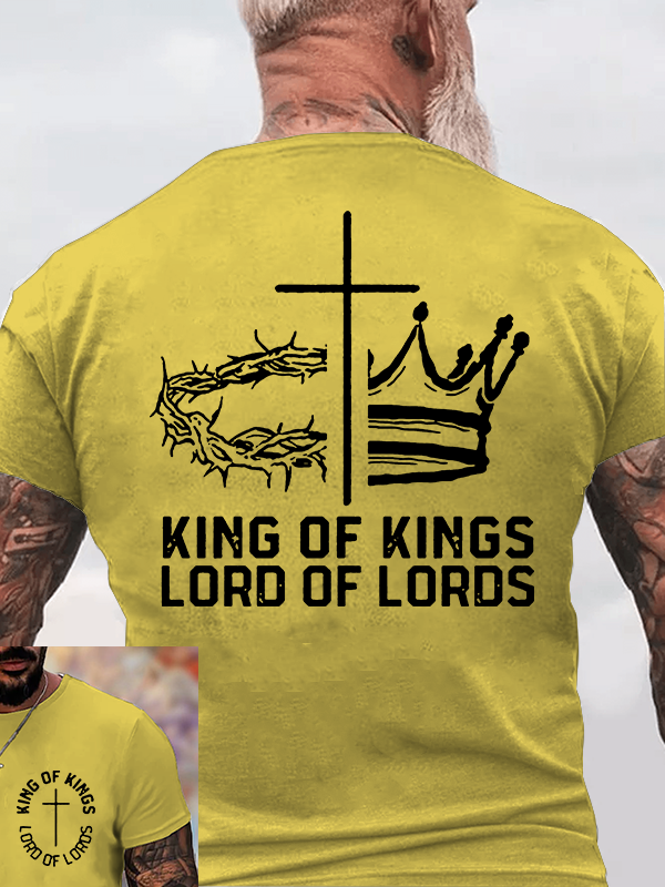 King Of Kings Lord Of Lords Jesus God Christian Cotton T-Shirt