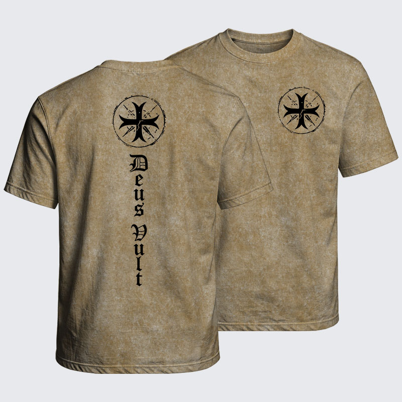 Washed T-Shirt - Deus Vult