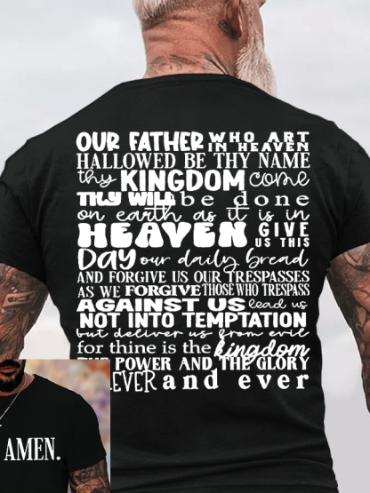 Amen Jesus God Christian Cotton T-Shirt