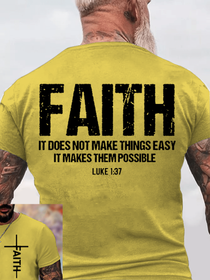 Faith Jesus God Christian Cotton T-Shirt
