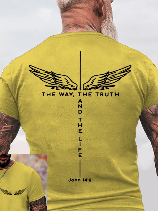The Way The Truth The Life Jesus God Christian Cotton T-Shirt