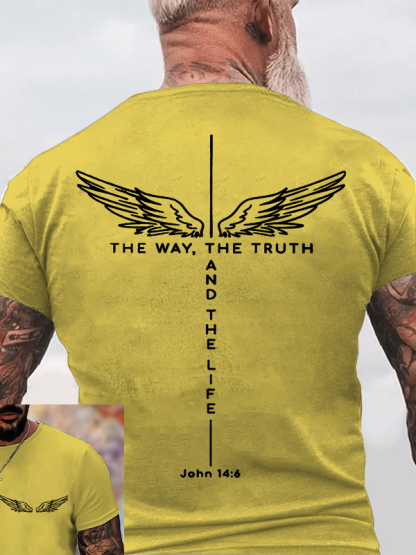 The Way The Truth The Life Jesus God Christian Cotton T-Shirt