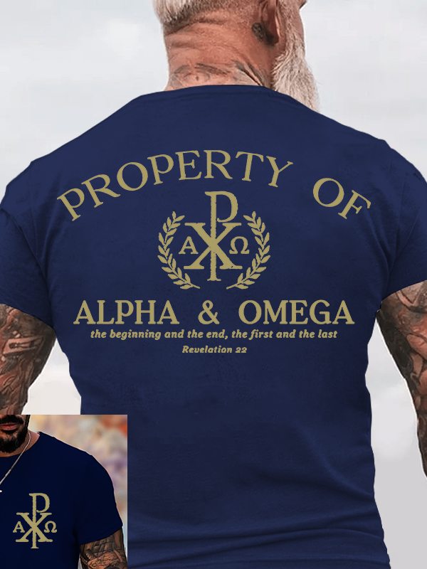 Property of Alpha & Omega Christian Cotton T-Shirt