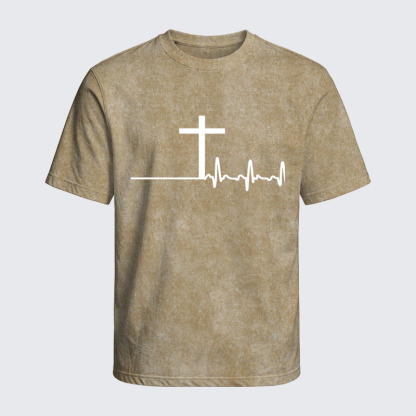 Washed T-Shirt - ECG Cross