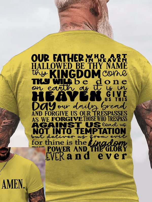 Amen Jesus God Christian Cotton T-Shirt