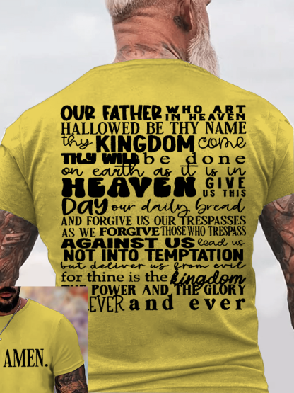 Amen Jesus God Christian Cotton T-Shirt