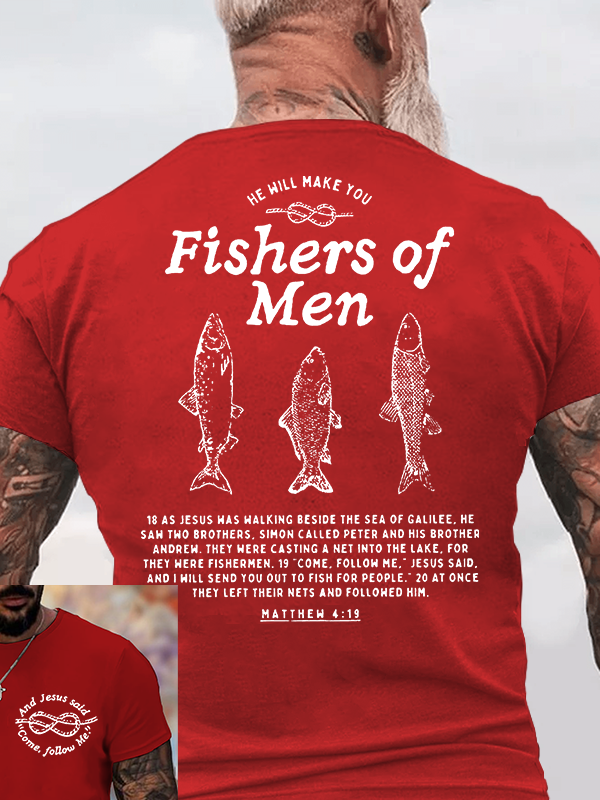 Fishers Of Men Christian Cotton T-Shirt