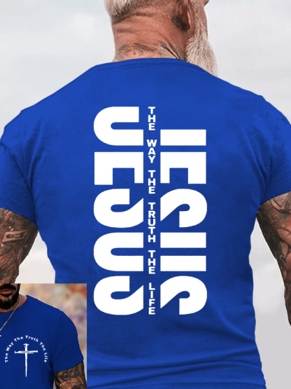 Jesus The Way The Truth The Life Jesus God Christian Cotton T-Shirt