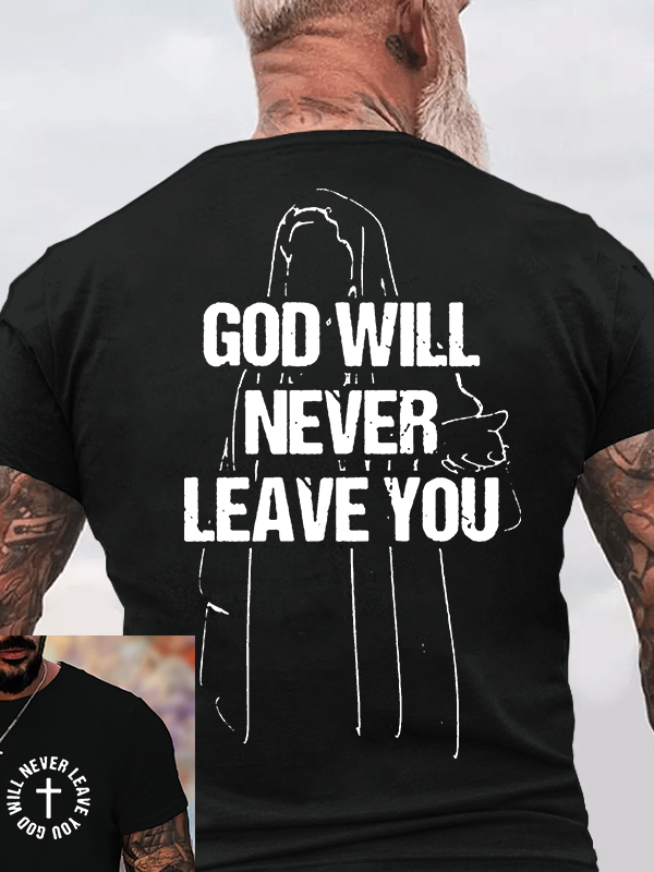 Man Of God Husband Dad Jesus God Christian Cotton T-Shirt