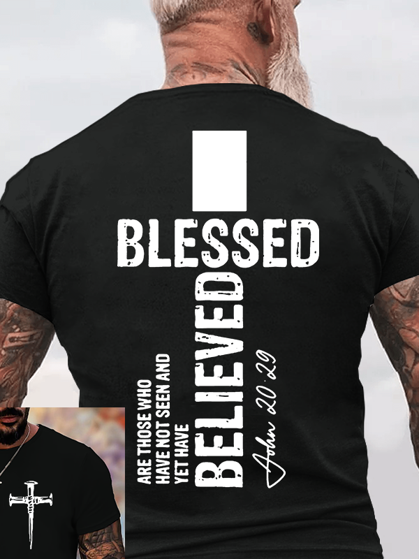 Man Of God Husband Dad Jesus God Christian Cotton T-Shirt