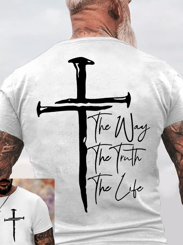 Jesus The Way The Truth The Life  Jesus God Christian Cotton T-Shirt