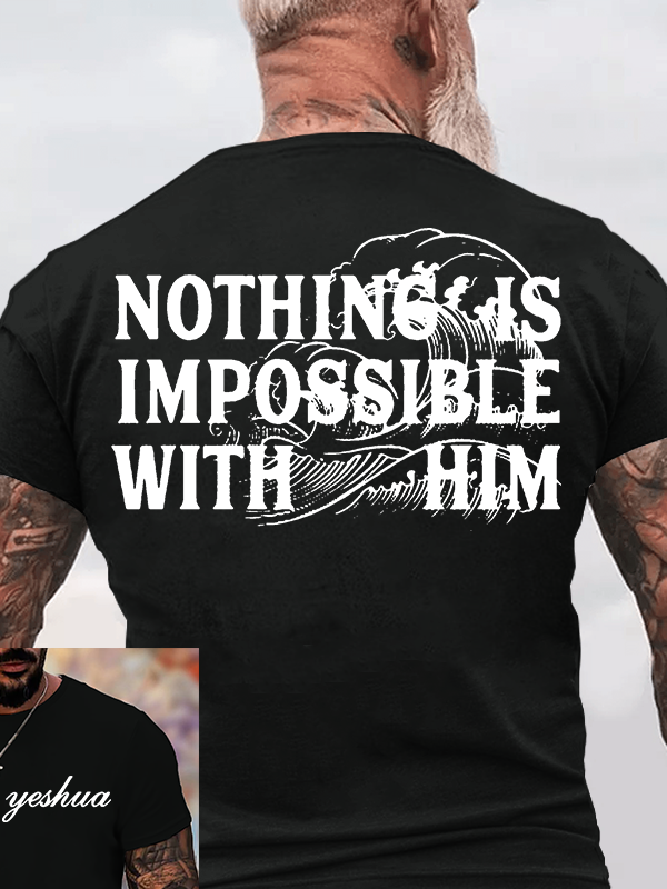 Man Of God Husband Dad Jesus God Christian Cotton T-Shirt