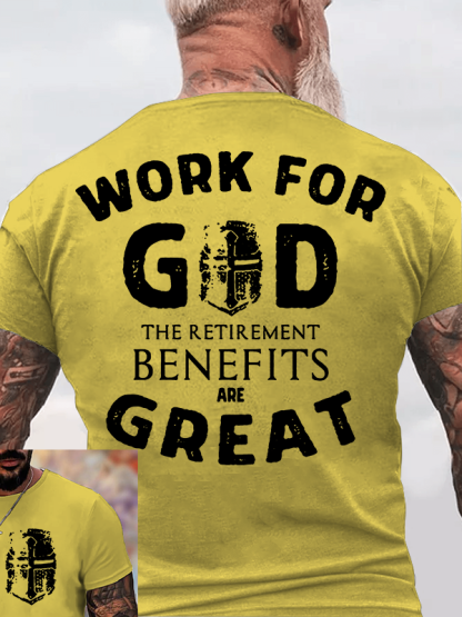 Work for God Jesus God Christian Cotton T-Shirt