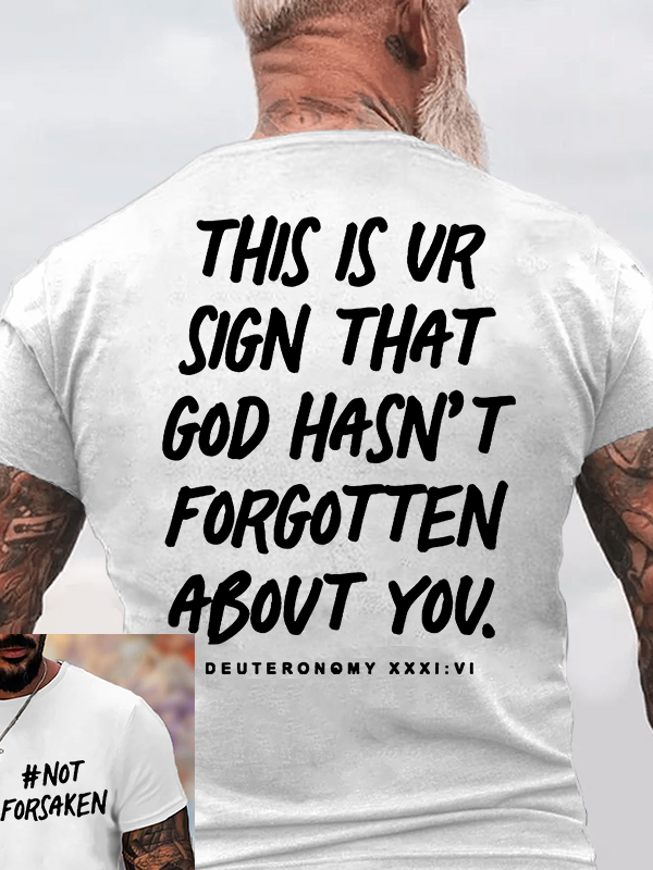 Not Forsaken Jesus God Christian Cotton T-Shirt