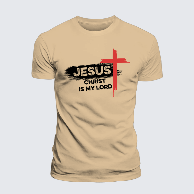 Jesus Christ Is My Lord Jesus God Christian Premium Mercerized Cotton Tee