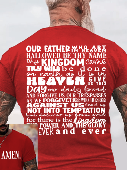 Amen Jesus God Christian Cotton T-Shirt