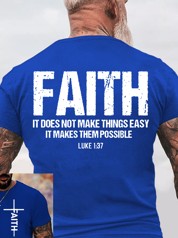 Faith Jesus God Christian Cotton T-Shirt