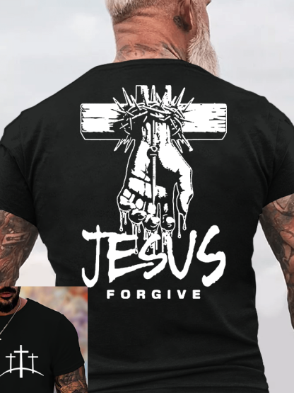 Jesus Forgive Jesus God Christian Cotton T-Shirt