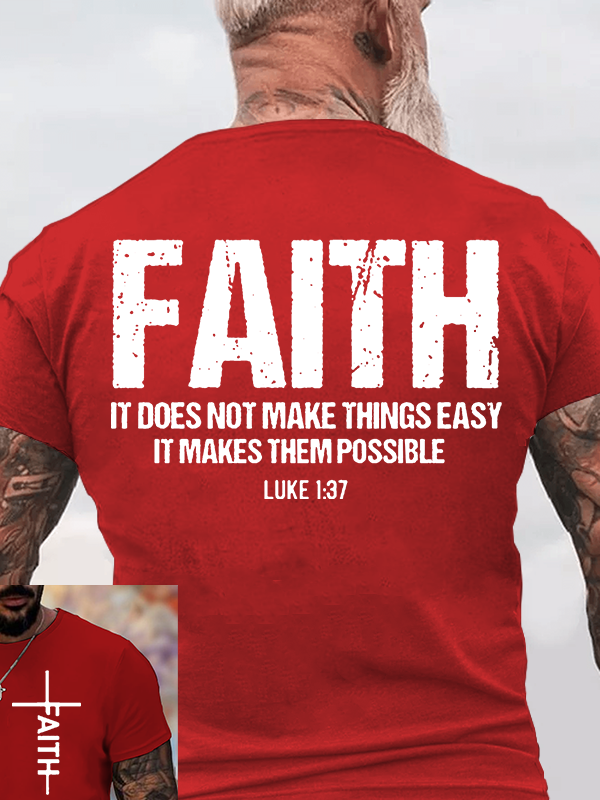 Man Of God Husband Dad Jesus God Christian Cotton T-Shirt