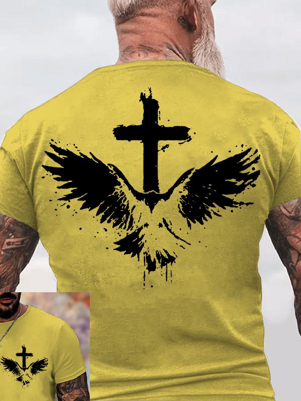 The Jesus Eagle Jesus God Christian Cotton T-Shirt