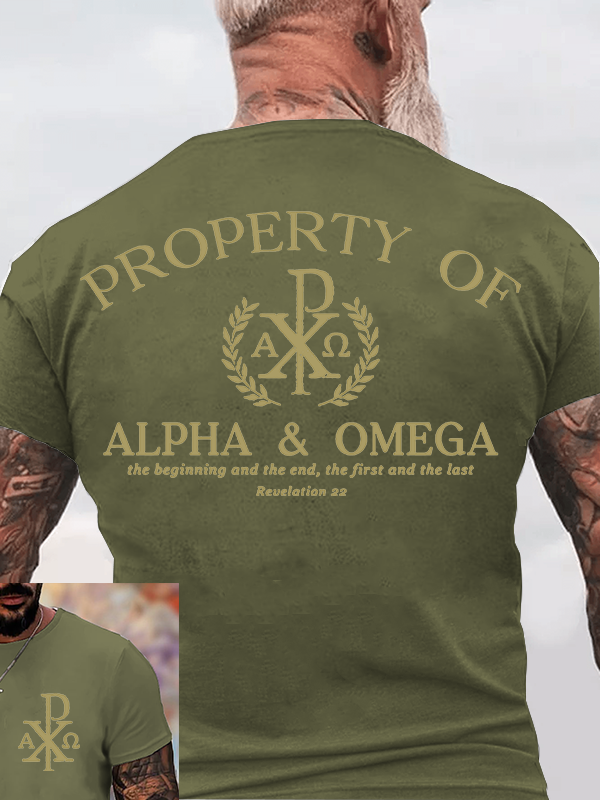 Property of Alpha & Omega Christian Cotton T-Shirt