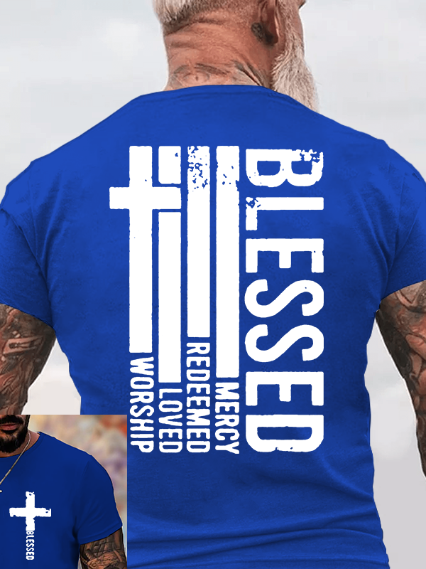 Blessed Jesus God Christian Cotton T-Shirt