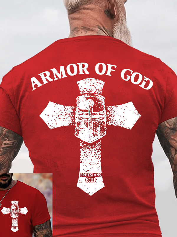 Armor of God Jesus God Christian Cotton T-Shirt