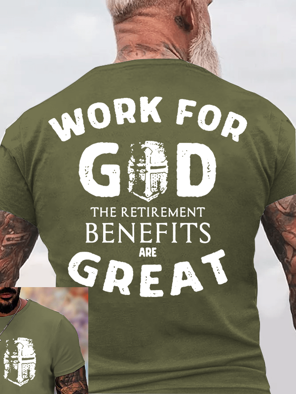 Work for God Jesus God Christian Cotton T-Shirt