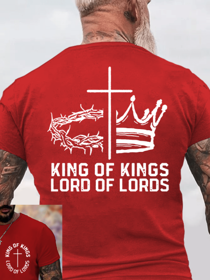 King Of Kings Lord Of Lords Jesus God Christian Cotton T-Shirt