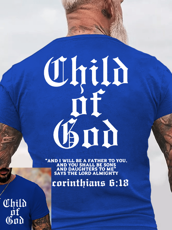 Child Of God Jesus God Christian Cotton T-Shirt