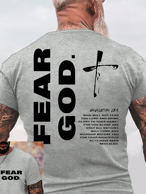 Fear God Jesus God Christian Cotton T-Shirt