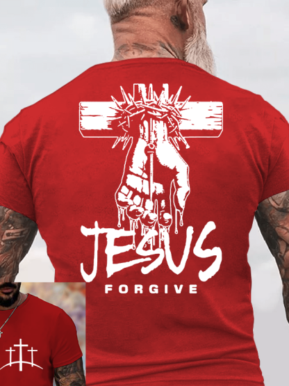 Jesus Forgive Jesus God Christian Cotton T-Shirt