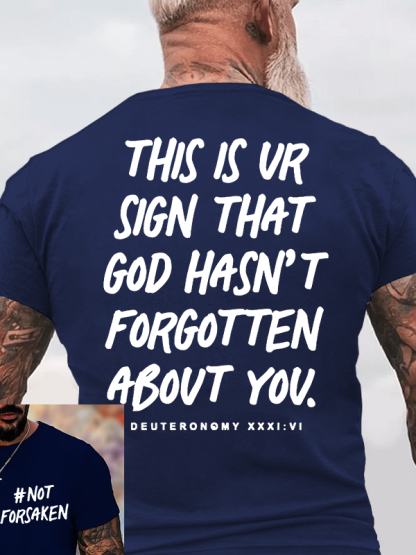 Not Forsaken Jesus God Christian Cotton T-Shirt