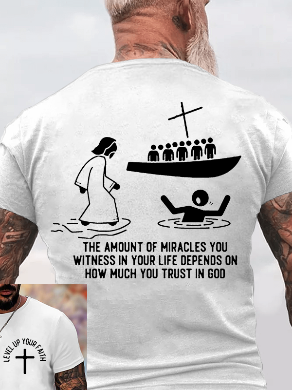 Man Of God Husband Dad Jesus God Christian Cotton T-Shirt