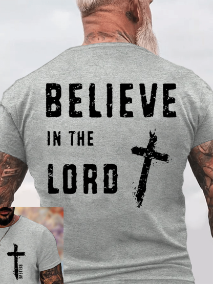 Believe In The Lord Jesus God Christian Cotton T-Shirt