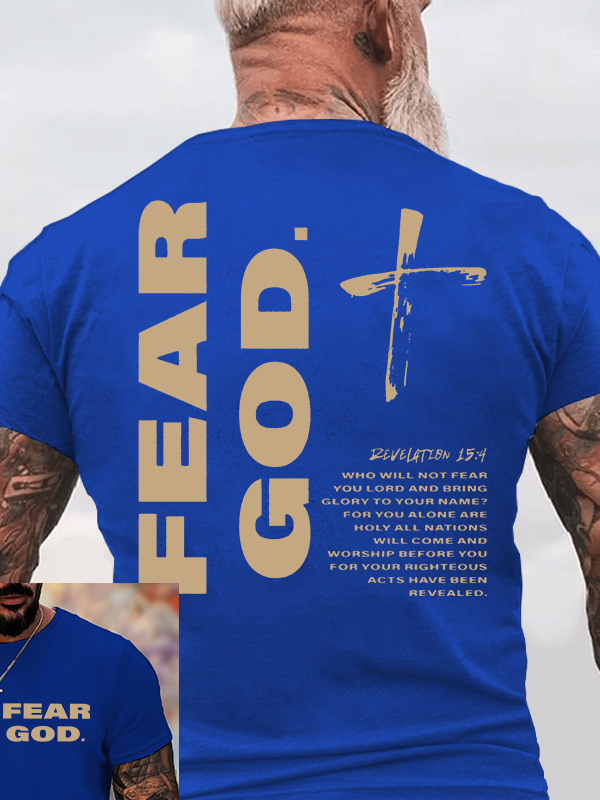 Fear God Jesus God Christian Cotton T-Shirt