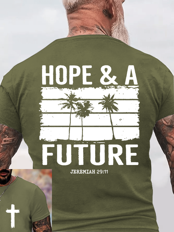 Hope & A Future Jesus God Christian Cotton T-Shirt