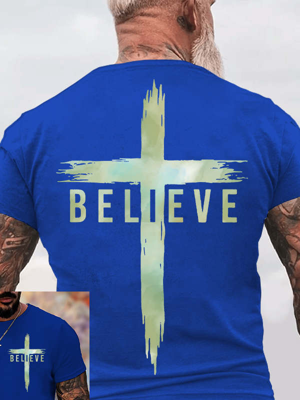 Believe Jesus God Christian Cotton T-Shirt