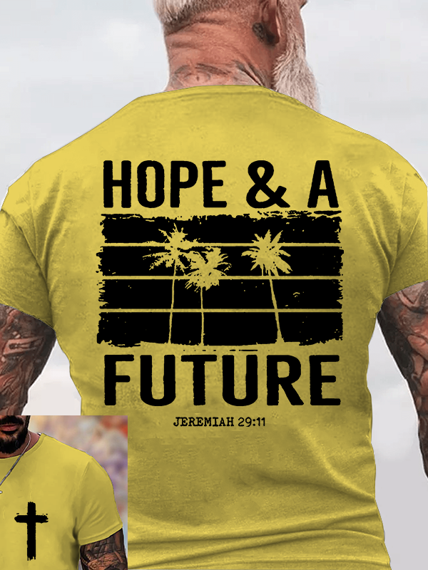Hope & A Future Jesus God Christian Cotton T-Shirt