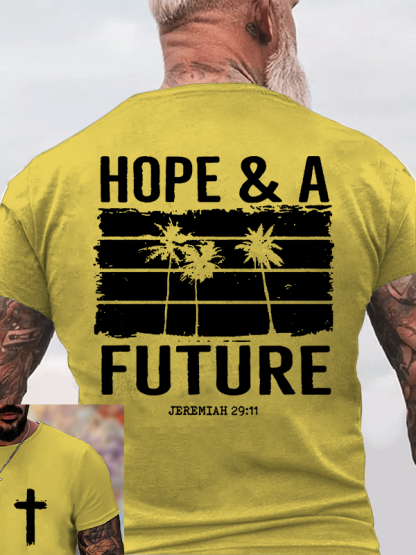 Hope & A Future Jesus God Christian Cotton T-Shirt