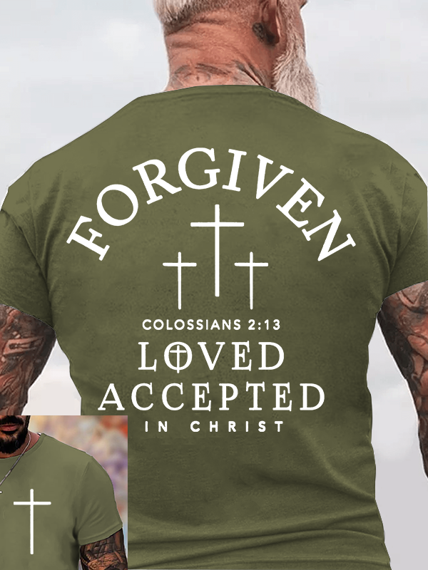 Forgiven Jesus God Christian Cotton T-Shirt