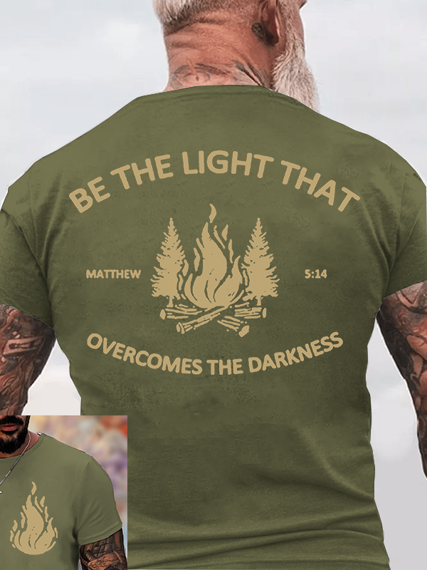 Be The Light that Overcomes The Darkness Jesus God Christian Cotton T-Shirt