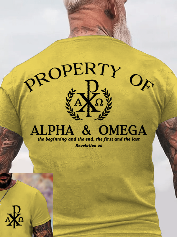 Property of Alpha & Omega Christian Cotton T-Shirt